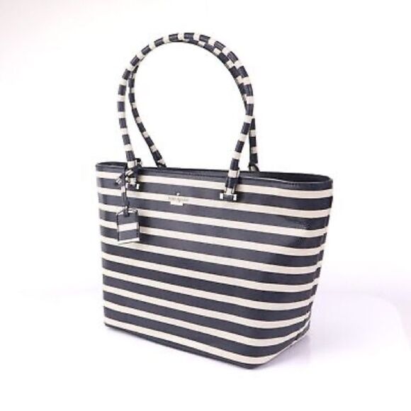 Kate Spade Cedar Street Stripe Harmony Bag- Offshore-Pebble - Picture 3 of 14